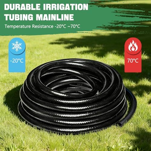 1/2 Inch Drip Irrigation Tubing 75FT Flexible Garden Water Hose Supply - Image 3