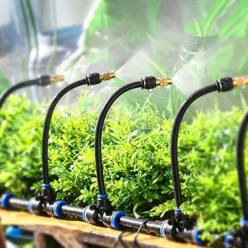 Plant Watering Cooling Spray System with Removable Sprinkler Emitters by Unknown