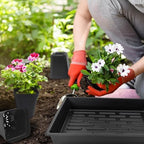 RooTrimmer 3.5 inch (9CM) Square Nursery Pots 60pcs, Sturdy Seedlings Trays 5 Pcs, Seeds Starter Germination Tray, Microgreenings Planter Nursery Propagation 5 Sets - Image 6