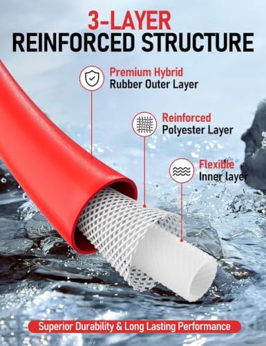 SPECILITE 75FT Hot/Cold Garden Water Hose with Detachable Connector - Image 3