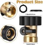 Tudomro 10 Pack Garden Hose Shut Off Valve Durable Heavy 3/4 Brass Shut Off Valve for Garden Hose with Extra Pressure Washer Water for Household Cleaning - Image 2