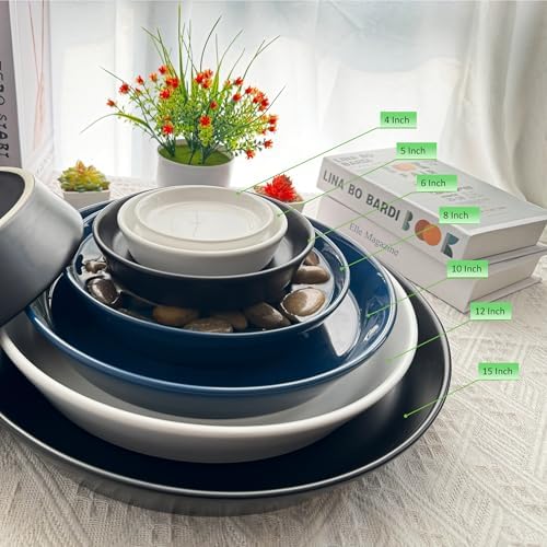 Ceramic Plant Saucer Tray 12 14 15 Inch Black, 15" OD x12.25 ID x2.2 Deep| Extra-Large Size Sturdy Heavy Duty Glazed Bevel Planter Drip Flower pots with Catch Basin for Indoor Outdoor Plants - Image 4