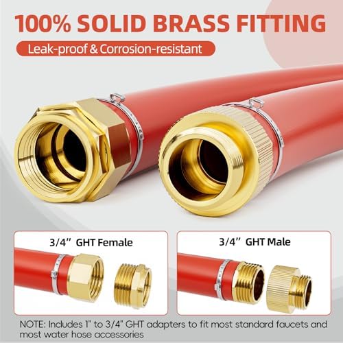 SPECILITE 1" x 10FT Hot/Cold Short Leader Garden Water Hose, -50℉-190℉ - Image 6
