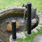 Column Garden Water Faucet, freestanding Hose Stand with Faucet, Decorative Water Feature Fountain Water Dispenser Hydrant, for Garden Irrigation and Washing(50 * 10.5cm/19.7 * 4.1in) - Image 2