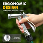 RESTMO 2 Pack 100% Metal Rust-Proof Chrome Garden Hose Nozzle Heavy Duty - Image 3