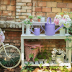 Small Metal Watering Can Set, Pink, 1.2L and 0.23L Garden Cans with Long Spout, Indoor Outdoor Plant Care (Purple) - Image 7