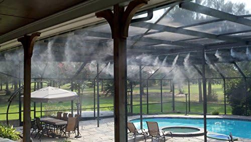 Pre- Assembled Misting System - Cools temperatures by up to 30 Degrees - Brass/Stainless Steel Misting Nozzles - for Patio, Pool and Play Areas (84 FT - 24 Nozzles) - Image 2