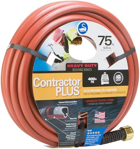 Swan ContractorPLUS Heavy Duty Watering Hose, 75' Length, 5/8" Diameter, 400+ PSI, Red - Image 2