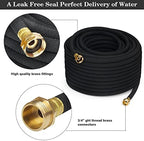 5/8" Soaker Hose for Garden Drip Hose Irrigation System with Solid Brass Fitting for Lawns Flower Beds & Vegetable Gardens (25FT) - Image 3