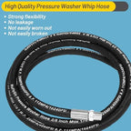 Pressure Washer Whip Hose Power Washer Jumper Hose for Pressure Washing with Steel Connector 3/8 Inch NPT Quick Connect Plug Hose Reel Connector Hose, 4000 PSI, 8FT, 1PCS - Image 7