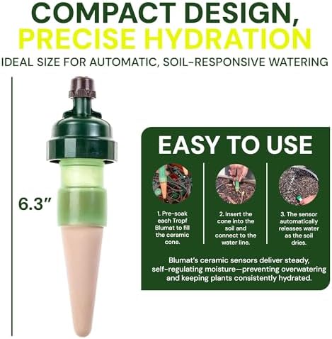 Blumat Irrigation System for 8 Plants w/Pressure Reducer | Automatic Drip Irrigation Kit | No Electricity, No Batteries Required | Garden, Patio, Hanging Baskets, Raised Bed, Greenhouse - Image 2