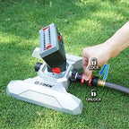 Eden 94127 Metal Adjustable 4-Way Mini Turbo Oscillating Sprinkler W/Quick Connect Starter Set & 95210 Premium Garden Hose Fitting Quick Connect with Water Stop & Lock Feature, 5 pc Set - Image 4
