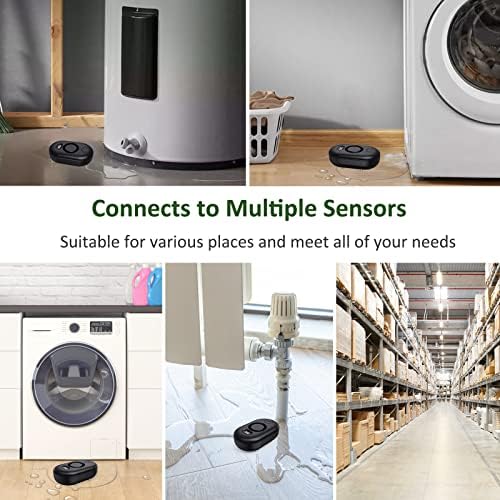 Water Leak Detector Sensor Alarm: Home Water Flooding Monitor Smart Sink Overflow Monitoring Adjustable Wet Moisture Alert Pipe Leakage Drip Detection Warning for Basement Floor (3 Sensor) - Image 3