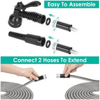 Garden Hose 50ft, Stainless Steel Water Hose with 10 Function Spray Nozzle, Flexible Expanding Hose Heavy Duty, Lightweight Water Hose for Outdoor, Yard, Lawn, Car Wash - Image 5