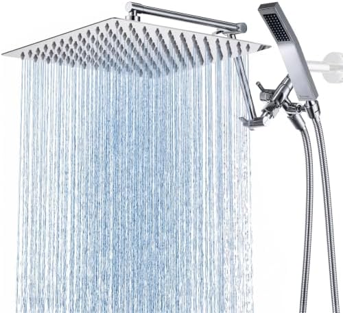 G-Promise All Metal 12 Inches Rainfall Shower Head with Handheld Combo by G-Promise