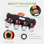 Zkenyao-Brass Connector 4 Way Garden Hose Splitter Water Hose Connector, Faucet Adapter with Comfortable Rubberized Grip for Drip Irrigation Lawns, Simple to Install - Image 6