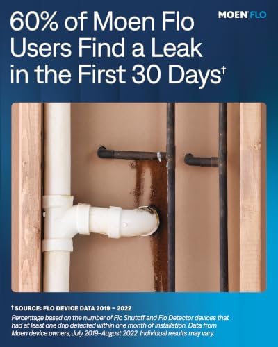 Moen Flo Shutoff, 3/4" Automatic Water Leak Detector & Shutoff, 900-001 - Image 6