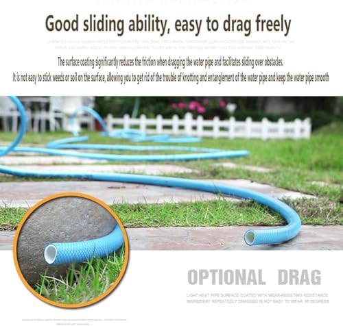 12x16mm 12 inch Garden Hose Flexible High Pressure Rubber Hose PVC Material Explosion-Proof Torsion-Resistant Blue Outdoor Yard Water Pipe - Image 7