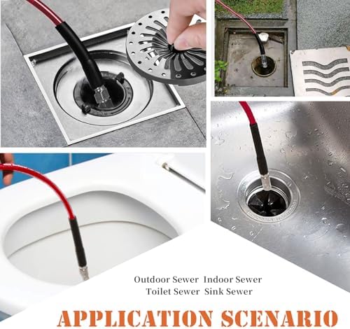 200FT Sewer Jetter Kit for Pressure Washer, 5800PSI Drain Cleaner Hose - Image 5