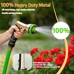 High Pressure Hose Sprayer - Heavy Duty Metal Garden Hose Nozzle with 9 Adjustable Spray Patterns, Water Spray Nozzle for Watering Plants, Lawn Care, Car Wash & Pet Cleaning (green) - Image 2