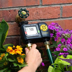 Melnor 65139AMZ AquaTimer Digital Hose Timer, 2-Zone Programmable Watering Timer, Quick Connect Bundle, Black, Yellow - Image 2