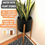Fox & Fern Large Planter for Indoor or Outdoor, Black Matte, 8 Inch - Image 7