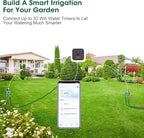 Smart WiFi Sprinkler Timer with Gateway, 2 Water Outlet Garden Hose Timer - Image 4