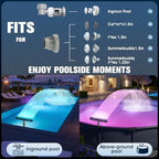 Upgraded Pool Fountain with Remote - Adjustable Waterfall Pool Sprinkler Fountains with Lights, Spray Water Fountains for Above Ground and Inground Pool for Cooling, White - Image 7