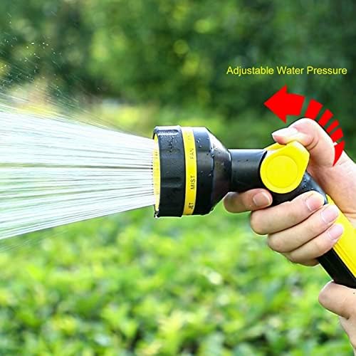 Xiaochen Heavy Duty Adjustable Garden Hose Nozzle Garden Hose Nozzle Heavy Duty Hose Nozzle Thumb Control Ajustable Hose Spray Nozzle Water Guns Outdoor Garden Irrigation Tools (Color : Black) - Image 2
