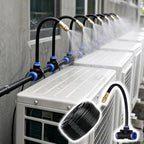AC Condenser Cooling Misting System Outdoors, Quick-Connect & Adjustable by Unknown
