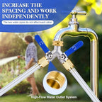 EJW Hose Splitter 2 Way, Garden Hose Splitters, Heavy Duty Faucet Splitter,Rv Brass Water Hose Y Splitter, Double Hose Connector, Spigot Splitter, Two Way Hose Manifold Valve 3/4 Inch GHT Thread. - Image 7