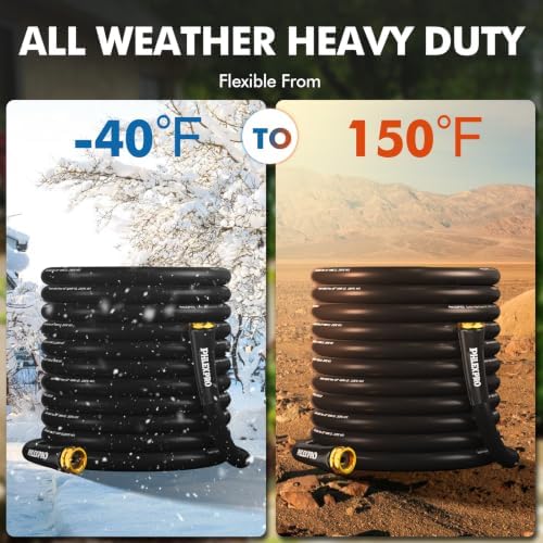 200 FT Heavy Duty Garden Hose, 5/8 in Rubber Water Hose, Black - Image 4