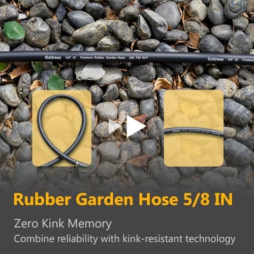 Guitrees Leader Garden Hose 15ft x 5/8", Heavy Duty Short Water Hose, Male to Female Fittings, Five Layered Braiding for Durability, 1000PSI Burst, 300PSI Working (Black) - Image 4