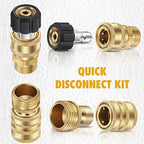 16 Packs Pressure Washer Adapter Set Connect Disconnect Kit Includes M22 Swivel to 1/2 Inch Connect 3/8 Inch to Quick Release 3/8 Inch Plug 1/2 Inch Plug 3/4 Inch Swivel Female Male for Garden Hoses - Image 4