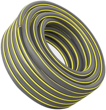 Garden Hose Lightweight Kink Resistant Water Hose for Balcony Patio Garden and Car Cleaning Gray-4-points 15m by Unknown