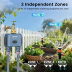 WiFi Water Timer for Garden Hose with Brass Inlet,Smart Hose Timer with WiFi Hub, APP & Voice Control,Up to 20 Watering Plans, 2-Zone Sprinkler Drip Irrigation System Controller for Yard Lawn Watering - Image 6
