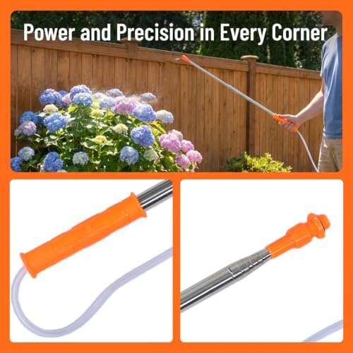 9.84ft Telescopic Sprayer Wand Stainless Steel Extension Rod - Image 3