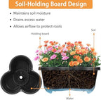 VECELO 7 Tier Vertical Garden Planter, Self Watering Stackable Planters with Wheels for Strawberries, Herbs, Flowers, Vegetables, Black - Image 4
