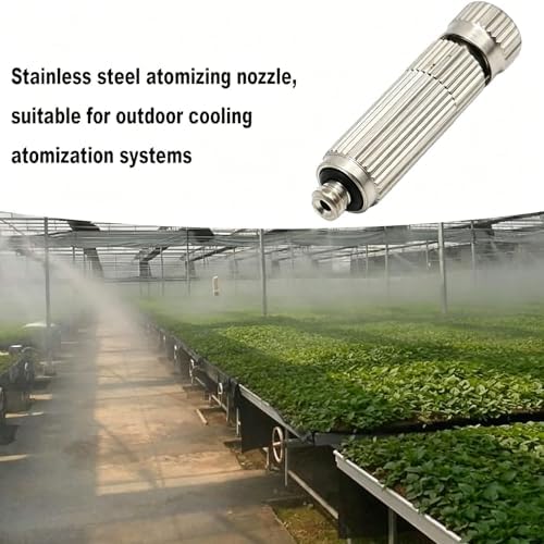 50pcs High Pressure Misting Nozzles Brass Mister Nozzle for Outdoor Cooling Systems Garden Plant Watering Devices Spray Mister 3 sections Aperture0.5mm - Image 6