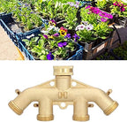 Hose Splitter, 4 Way Hose Splitter with Ball Valve Individual Control Gasket and Tape, Brass Hose Splitter Suitable for Garden Irrigation - Image 3