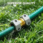 Garden Hose Repair Kit 5/8 and 3/4 Inch – Aluminum Hose Connectors with Zinc Clamps,Hose Mender and Fittings for Outdoor Taps,Sprinklers,Nozzles,and Water Connections Garden Essentials - Image 3