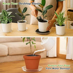 60 Packs Clear Plant Saucers for Indoor Outdoor Use 4/6/8/10/12/14 Inches Heavy Duty Plastic Plant Trays for Planter Bulk Flower Pot Drip Trays to Catch Water, Round Transparent - Image 4