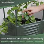 Tomato Planter Pot Tomato Box Raised Garden Bed 56.5" Tall Self-Watering and Water Indicator Planter for Tomato Outdoor Indoor Metal Trellis for Climbing Plants Large Reservoir-1 planter-not 2 - Image 6
