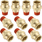 DOT Approved Male Straight Brass Union 5/8" Tube x 3/8" NPT, 10PCS by BOERAY