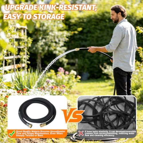 Wdmiya 5/8" x 90FT Garden Hose, 300 PSI Working & 1100 PSI Burst for Lawn - Image 6