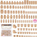111Pcs Brass Hose Pipe Fitting Assortment Kit for Air/Fuel/Water/Oil Hose by HOME
