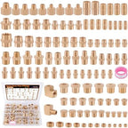 111Pcs Brass Hose Pipe Fitting Assortment Kit for Air/Fuel/Water/Oil Hose by HOME