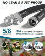 Garden Hose 100ft, Ultra Lightweight Flat Water Hose with Valve - Image 3