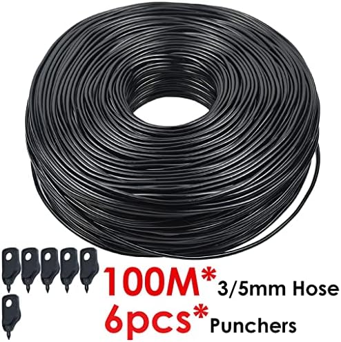 3/5mm PVC Hose Micro Drip with Puncher, Blank Distribution Line Water Hose Garden Watering Tube for Garden Irrigation System(100M) - Image 2