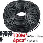 3/5mm PVC Hose Micro Drip with Puncher, Blank Distribution Line Water Hose Garden Watering Tube for Garden Irrigation System(100M) - Image 2